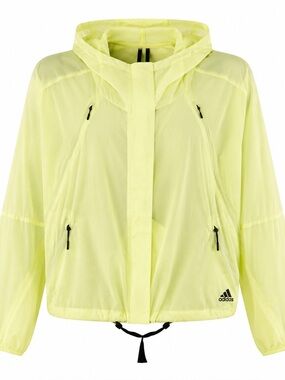 Adidas W.N.D. Womens Multi Sport Jacket L Lightweight Nylon Yellow